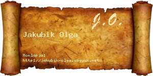 Jakubik Olga névjegykártya